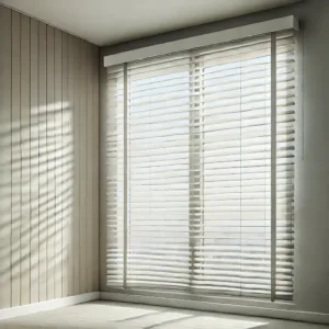 Cordless blinds in white
