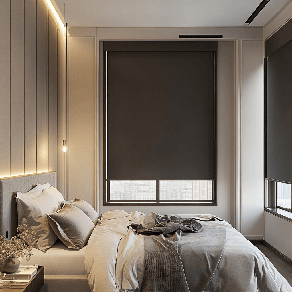 Blackout Blind in a bedroom