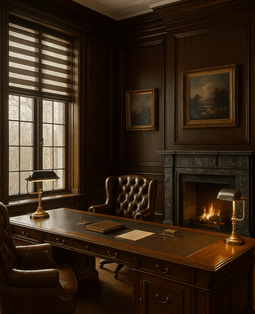 Zebra blinds in luxury office